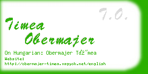 timea obermajer business card